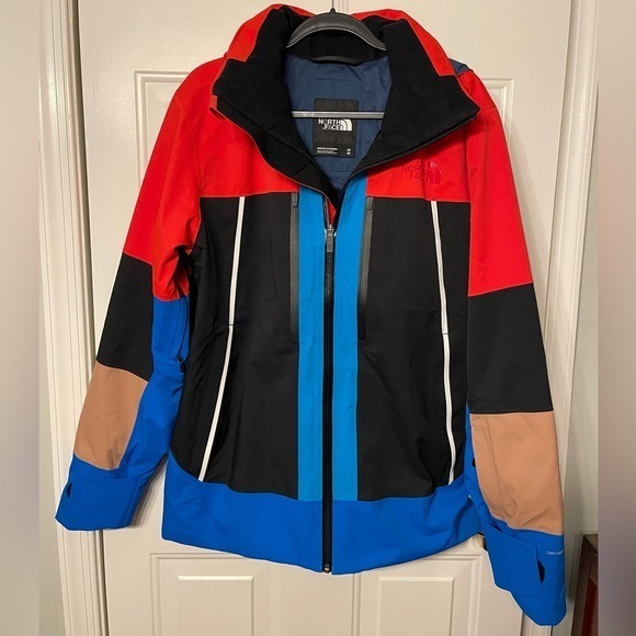 Men's ski‎ jacket The North Face Snowsquall-Red-Black-Blue-Tan size medium - Picture 1 of 16